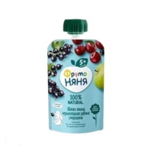 پوره ساندیسی سیب، بلوبری و گیلاس 90 گرمی نیان Nyanya